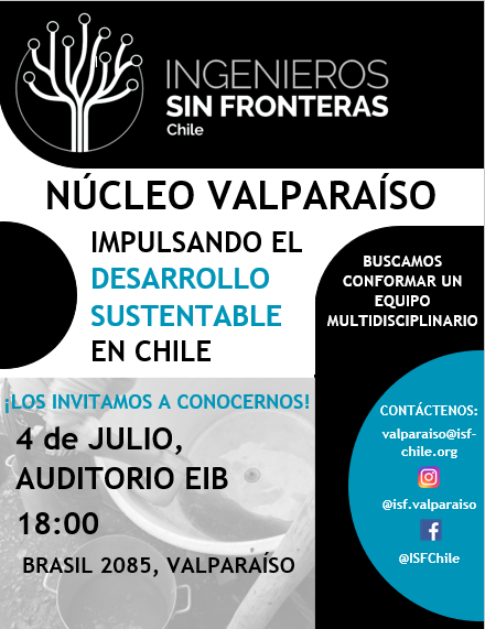 Reunión informativa: Ven a conocer a Ingenieros Sin Fronteras en Valparaíso