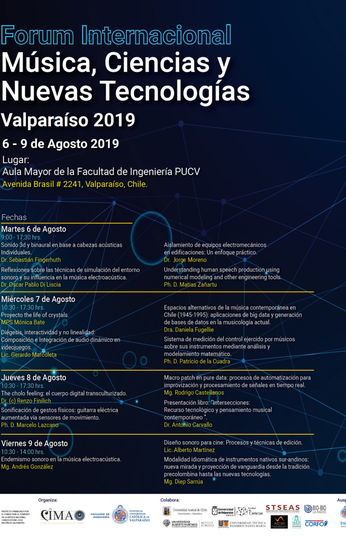 «Forum Internacional Música, Ciencias y Nuevas Tecnologías – Valparaíso 2019»