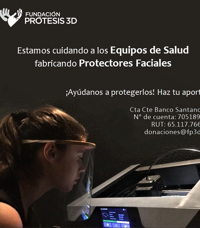 Fundación Prótesis 3D está fabricando protectores faciales para los equipos de salud