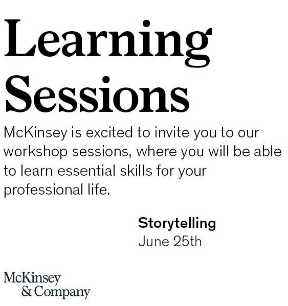 McKinsey te invita a sus “Workshop Series”