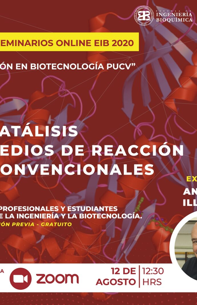 Ciclo de Seminarios online «Innovación en Biotecnología PUCV», organizado por la Escuela de Ingeniería Bioquímica