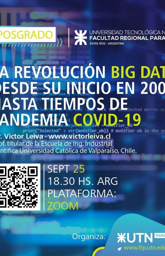 Charla: “La revolución Big Data desde su inicio en 2004 hasta tiempos de pandemia COVID-19”