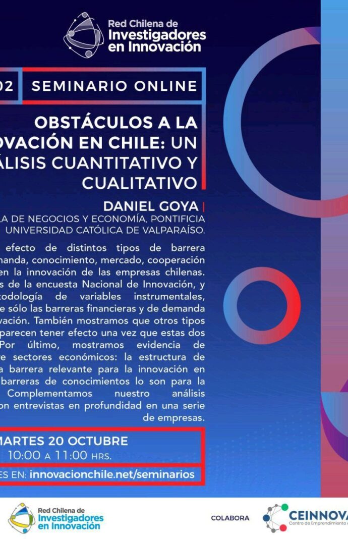 Seminario online: Obstáculos a la Innovación en Chile: Un análisis cuantitativo y cualitativo