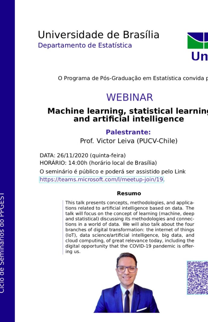 Charla: «Machine learning, statistical learning and artificial intelligence»